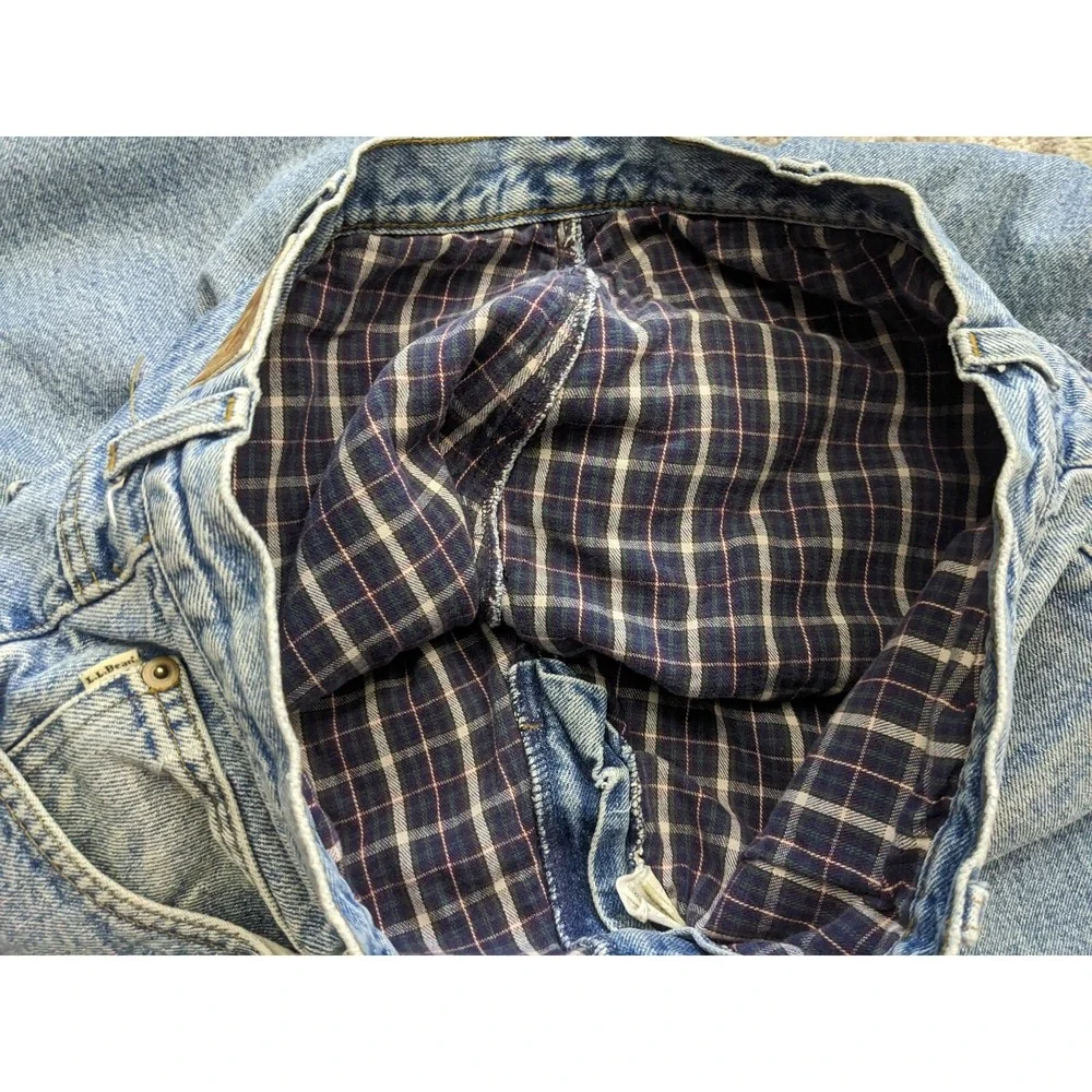 Vintage LL Bean Jeans‎ Mens 37X32 Fleece Lined Denim blue jeans